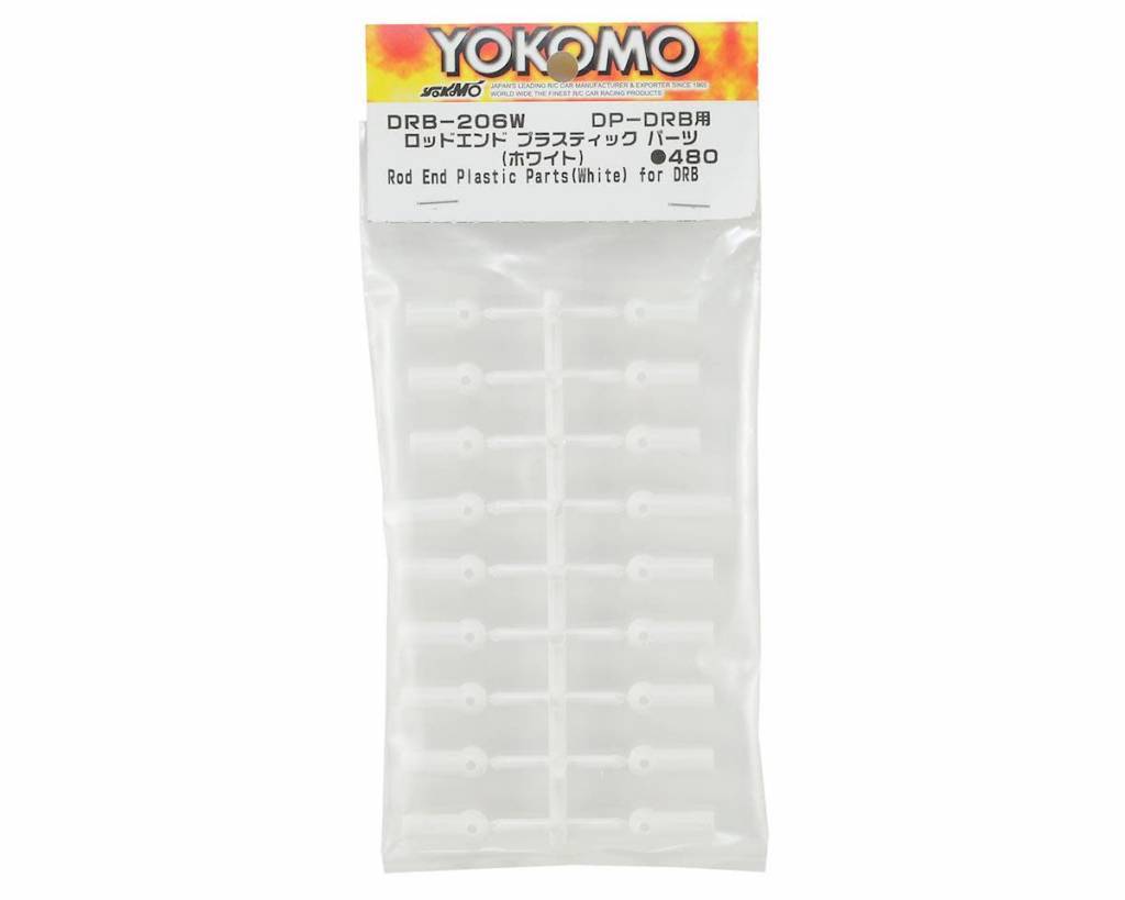 YOKOMO Rod End Plastic Parts White (DRB-206W)