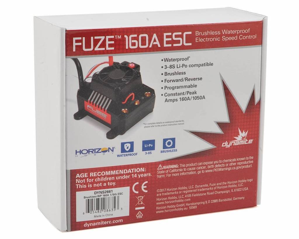 Dynamite Speed Control Fuze 8s 160A BL WP 1/5 ESC DYNS2661