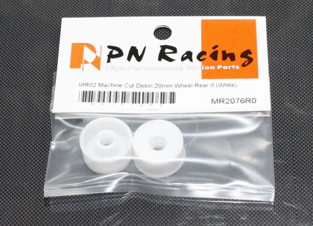 PN Racing Mini-Z 2WD Machine Cut Delrin 20mm Wheel Rear 0 (White)