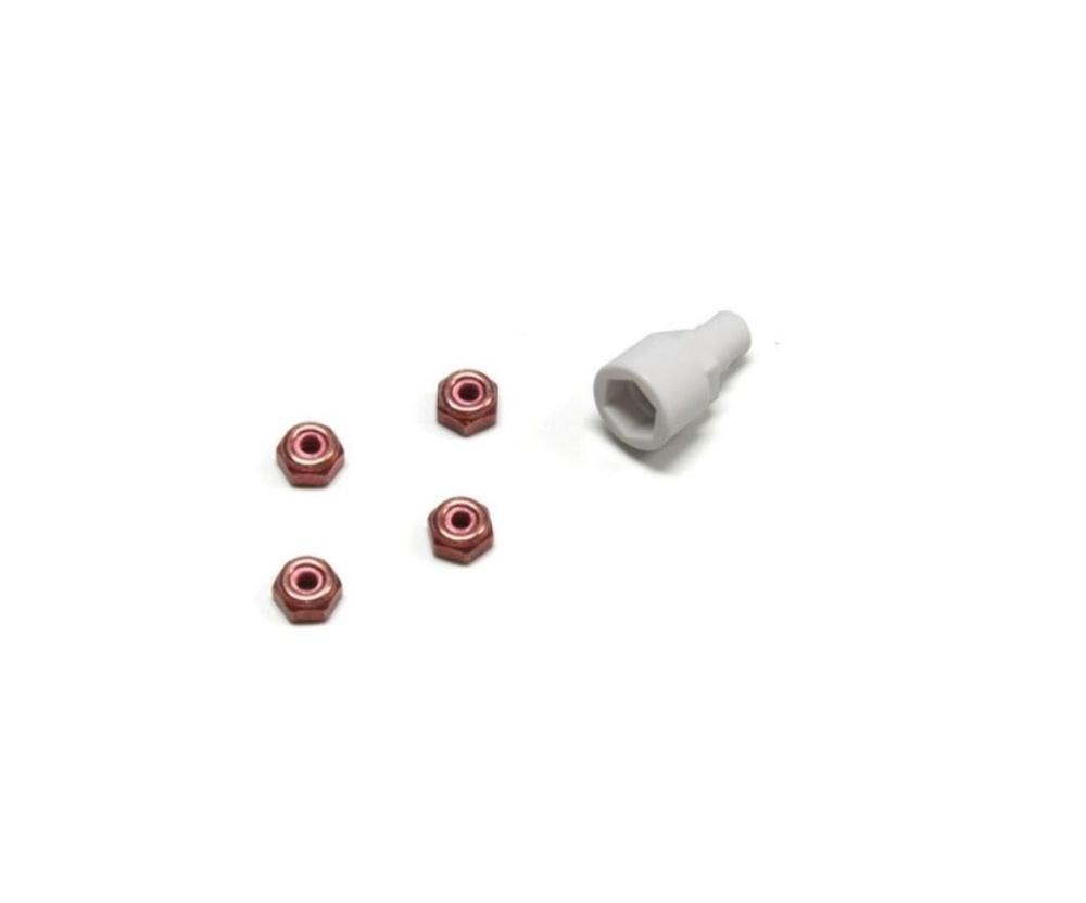 Kyosho (MZW13R) Color Nylon Nut Red - Excel RC