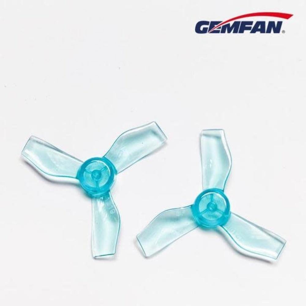 Gemfan 1220 31mm Durable 4 Blade 1mm Clear Blue 4L&4R - Excel RC