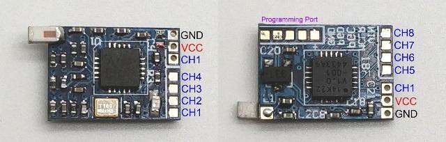 DasMikro 8 Channel Nano Receiver For Flysky GT3B GT3C Transmitter - Excel RC