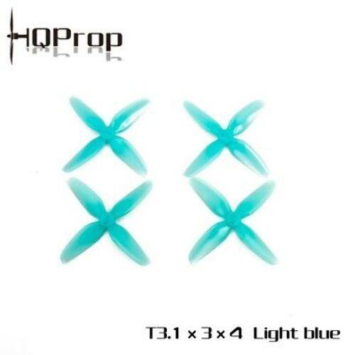 HQ Durable Prop T3.1X3X4 Light Blue  (2CW+2CCW)-Poly Carbonate - Excel RC