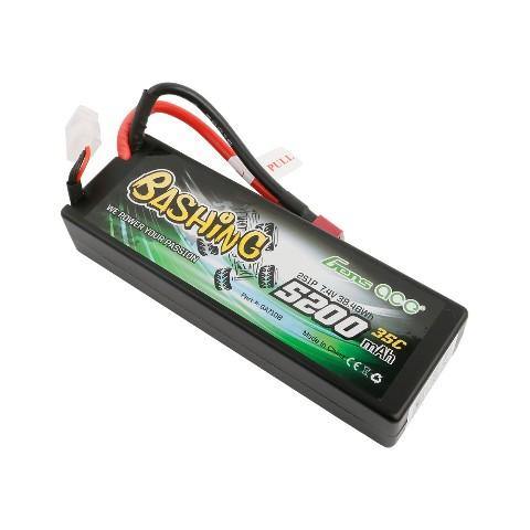 Gens ace Bashing 5200mAh 7.4V 2S1P 35C Lipo Battery Hardcase 24# with Deans Plug - Excel RC