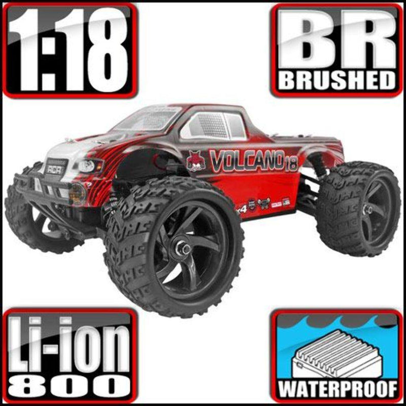Redcat Racing Volcano-18 V2 1/18 Scale Electric Truck Red – Excel RC