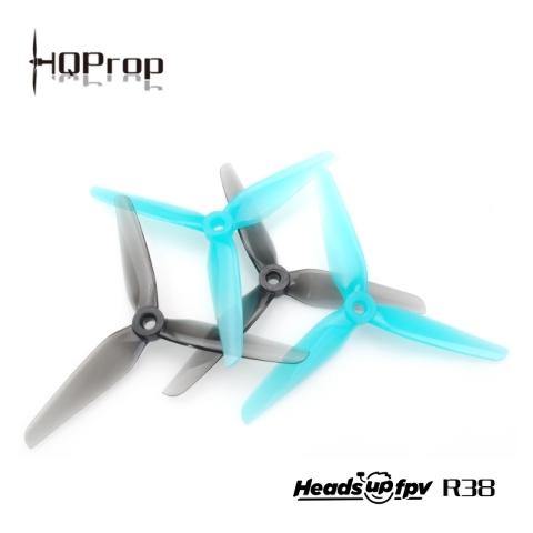 HeadsUp Racing Prop R38  Blue  (2CW+2CCW)-Poly Carbonate - Excel RC