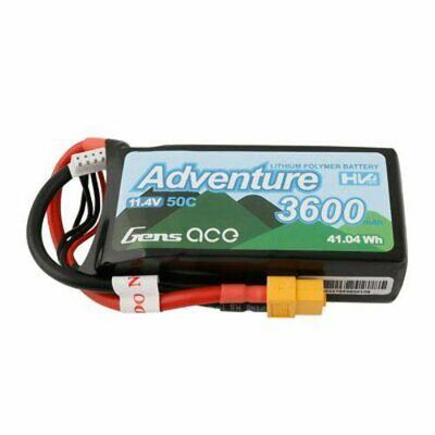 Gens Ace Adventure High Voltage 3600mAh 3S1P 11.4V 50C Lipo Battery with XT60 - Excel RC