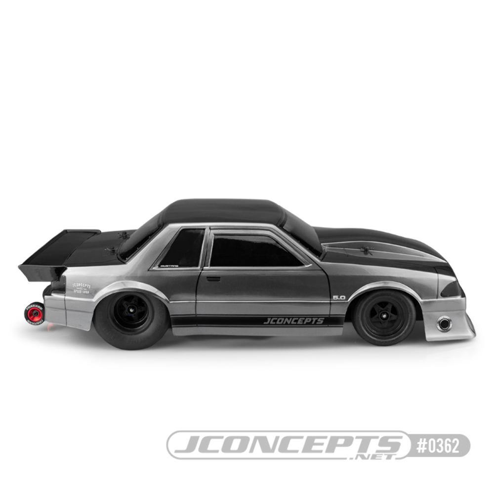 JConcepts 1991 Ford Mustang Fox Body Street Eliminator Drag Racing Body (Clear) - Excel RC