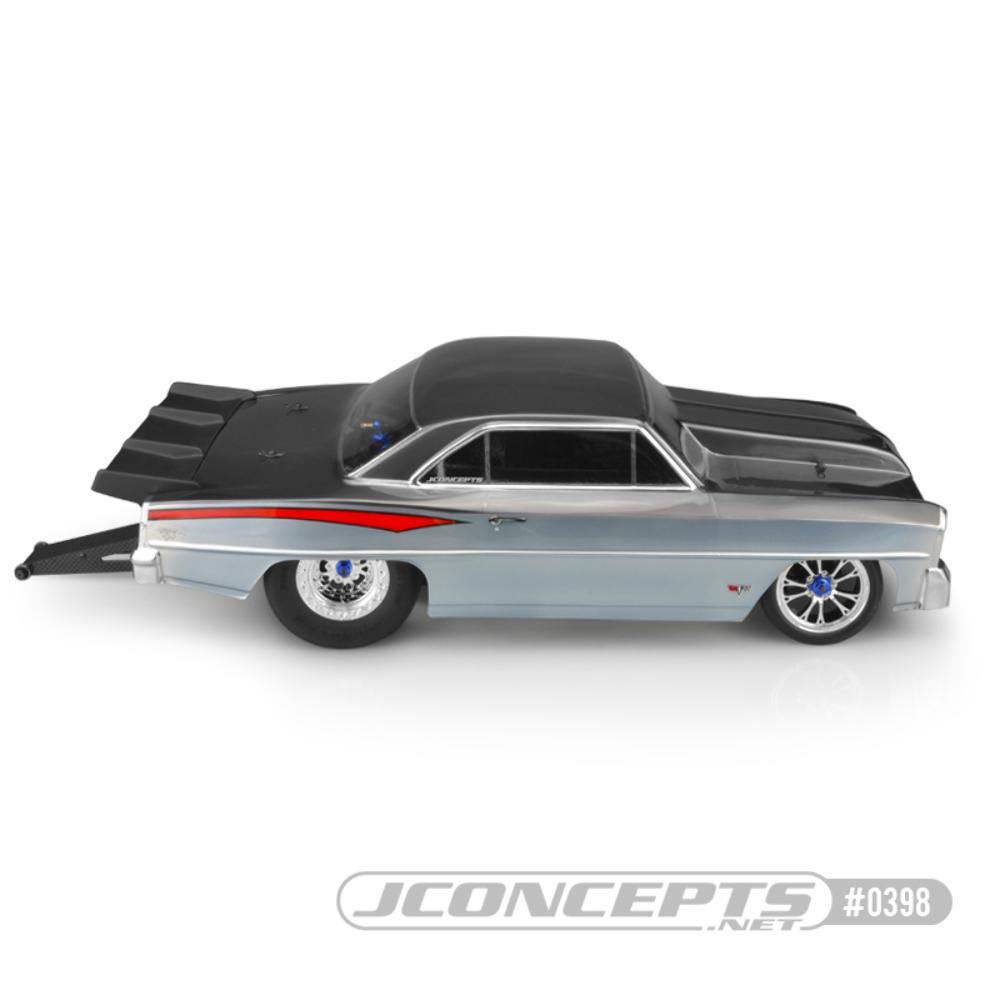 JConcepts 1966 Chevy II Nova V2 Street Eliminator Drag Racing Body (Clear) - Excel RC