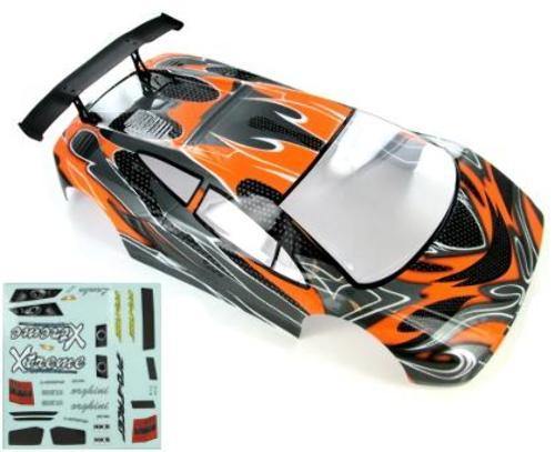 RedCat 1/10 200mm Onroad Car Body Orange/Black - Excel RC