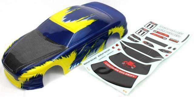 RedCat 1/10 200mm Onroad Car Body Blue and Yellow - Excel RC