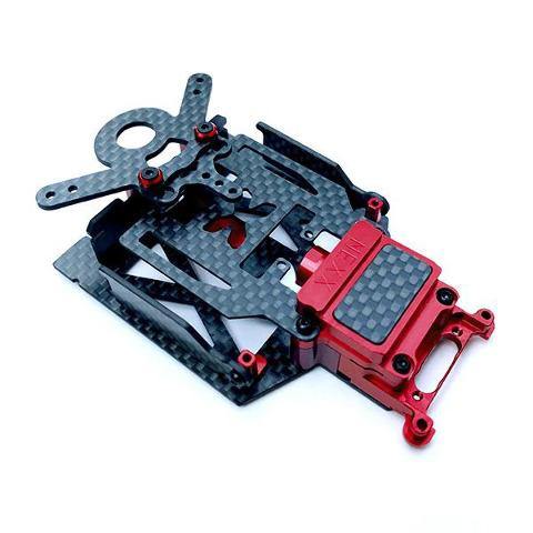 NEXX RACING Dual-Lipo Carbon Chassis Conversion Kit for MR03 (RED) NX-077 - Excel RC