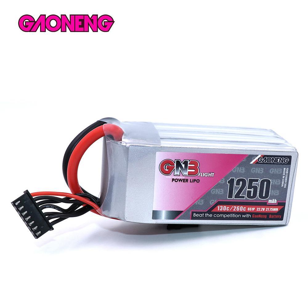 GNB 1250mAh 22.2v 6S 130C XT60 Lipo Battery GNB12506S130A - Excel RC
