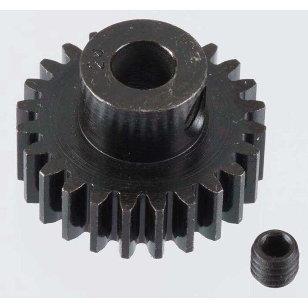 Robinson Racing Extra Hard 24 Tooth Blackened Steel 32p Pinion 5mm 8624 - Excel RC