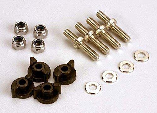 Traxxas 1516 Anchoring pins with locknuts (4) plastic thumbscrews for upper deck (4) -Discontinued - Excel RC
