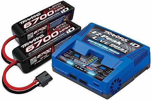 Traxxas 2997 Batterycharger completer pack (includes #2973 Dual iD charger (1) #2890X 6700mAh 14.8V 4-cell 25C LiPo battery (2)) - Excel RC