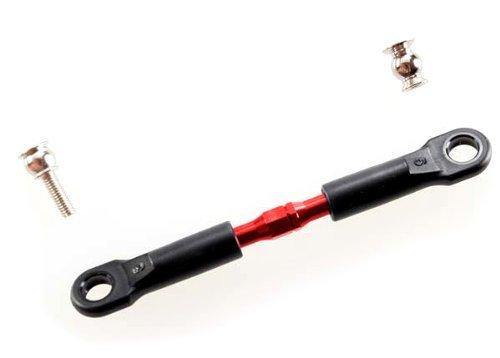 Traxxas 3737 Turnbuckle aluminum (red-anodized) camber link front 39mm (1) (assembled wrod ends) hollow balls (2)(See part 3741X for complete camber link set) - Excel RC