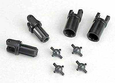 Traxxas 4851 Driveshafts telescopic (exterl-splined (2) & interl-splined (2)) metal U-joints (4) -Discontinued - Excel RC