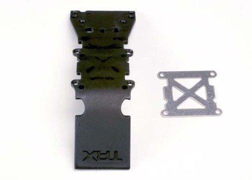 Traxxas 4937 Skidplate front plastic (black) stainless steel plate - Excel RC