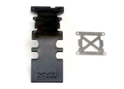 Traxxas 4938 Skidplate rear plastic (black) stainless steel plate - Excel RC