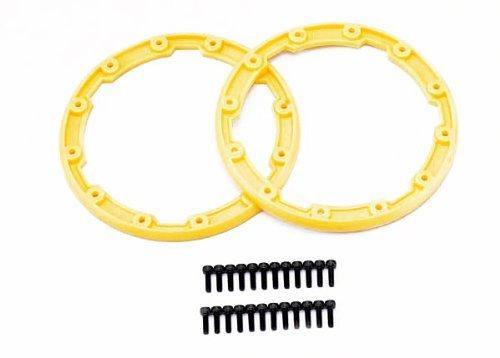 Traxxas 5665 Sidewall protector beadlock style (yellow) (2) 2.5x8mm CS (24) (for use with Geode wheels) - Excel RC