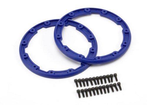 Traxxas 5666 Sidewall protector beadlock style (blue) (2) 2.5x8mm CS (24) (for use with Geode wheels) - Excel RC