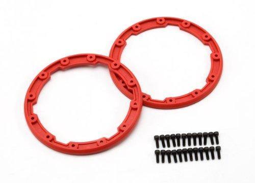 Traxxas 5667 Sidewall protector beadlock style (red) (2) 2.5x8mm CS (24) (for use with Geode wheels) - Excel RC