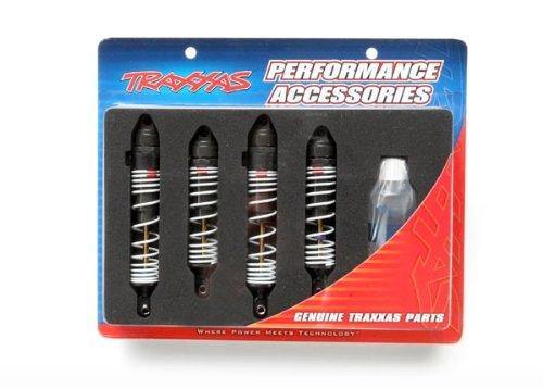 Traxxas 5862 Big Bore shocks (hard-anodized & PTFE-coated T6 aluminum) (assembled with TiN shafts and springs) (front & rear) (4) - Excel RC
