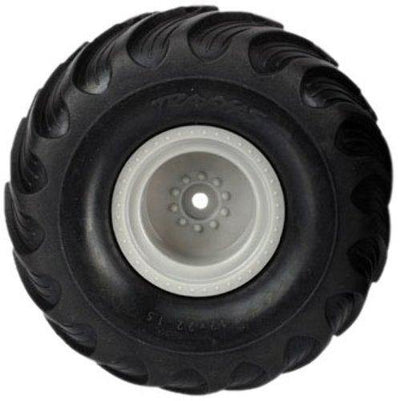 Traxxas 7265 Tires & wheels assembled (grey wheels (dual profile 1.5' outer and 2.2' inner) dual profile tires) (2) - Excel RC