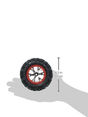 Traxxas 7272 Tires and wheels assembled glued (Geode chrome red beadlock style wheels Canyon AT tires foam inserts) (1 left 1 right) - Excel RC