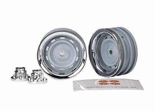 Traxxas 8165 Wheels 1.9' chrome (2) center caps (2) decal sheet (requires #8255A extended stub axle) - Excel RC
