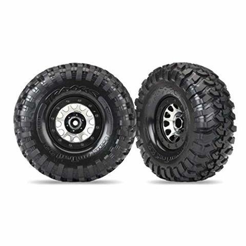 Traxxas 8172 Tires and wheels assembled (Method 105 2.2” black chrome beadlock wheels Canyon Trail 5.3x2.2” tires foam inserts) (1 left 1 right) - Excel RC