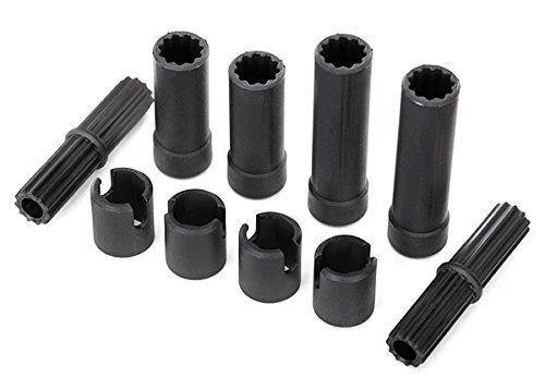 Traxxas 8250 Half shafts center (interl splined front (2) & interl splined rear (2) exterl splined (2) pin retainer (4)) (plastic parts only) - Excel RC