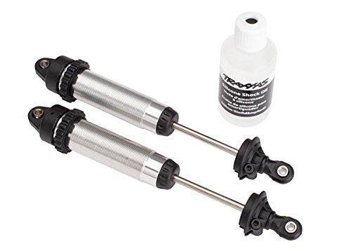 Traxxas 8450 Shocks GTR 134mm silver aluminum (fully assembled wo springs) (front threaded) (2) - Excel RC