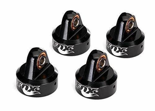 Traxxas 8456 Shock caps aluminum (black-anodized) Fox® Shocks (4) - Excel RC