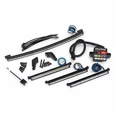 Traxxas 8485 LED light set complete (includes front light bar (2) rear light bar curved roof light bar and high-voltage power amplifier) - Excel RC