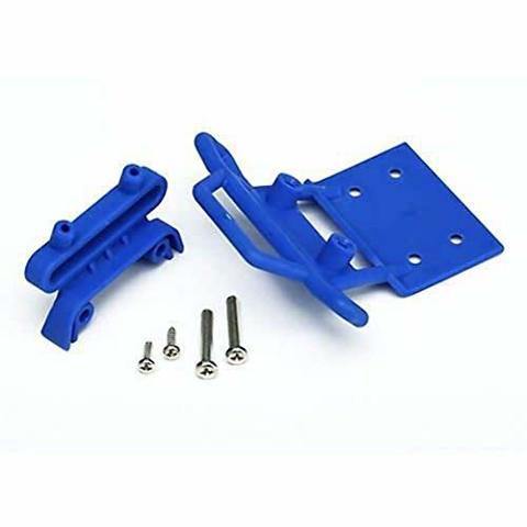 Traxxas 3621X Bumper front  bumper mount front  4x23mm RM (2) 3x10mm RST (2) (blue) - Excel RC