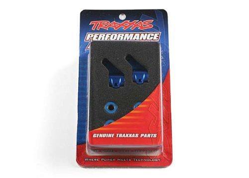 Traxxas 3636A Steering blocks Rustler®Stampede®Bandit (2) 6061-T6 aluminum (blue-anodized) 5x11mm ball bearings (4) - Excel RC