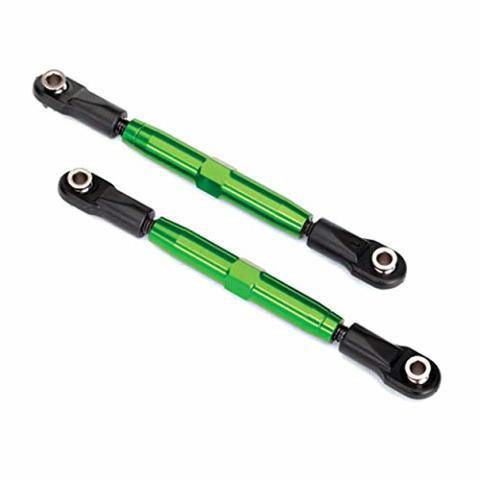 Traxxas 3644G Camber links rear (TUBES green-anodized 7075-T6 aluminum stronger than titanium) (73mm) (2) rod ends (4) aluminum wrench (1) - Excel RC