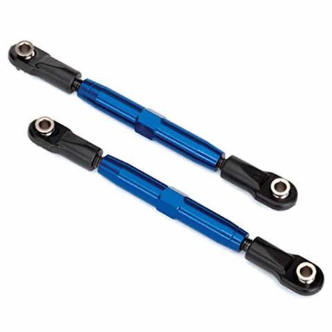Traxxas 3644X Camber links rear (TUBES blue-anodized 7075-T6 aluminum stronger than titanium) (73mm) (2) rod ends (4) aluminum wrench (1) - Excel RC