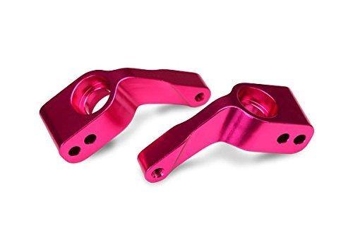 Traxxas 3652P Stub axle carriers Rustler®Stampede®Bandit (2) 6061-T6 aluminum (pink-anodized) 5x11mm ball bearings (4) - Excel RC