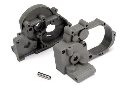 Traxxas 3691A Gearbox halves (l&r) (grey) w idler gear shaft - Excel RC