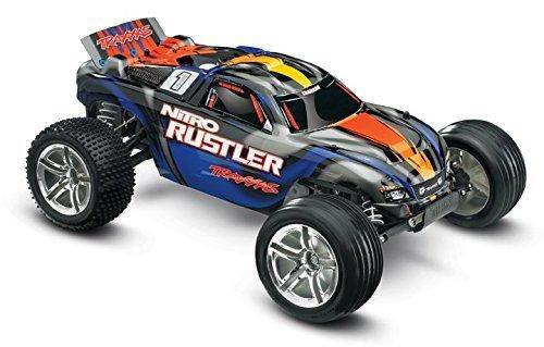 Traxxas 44096-3-BLUE Nitro Rustler 1/10-Scale Nitro-Powered 2WD Stadium Truck Blue - Excel RC