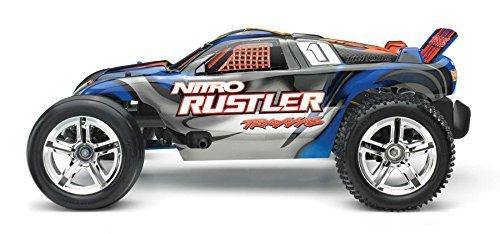 Traxxas 44096-3-SBLU Nitro Rustler  110-Scale Nitro-Powered 2WD Stadium Truck Silver Blue - Excel RC