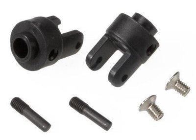 Traxxas 4628R Differential output yokes black (2) 3x5mm countersunk screws (2) screw pin (2) - Excel RC