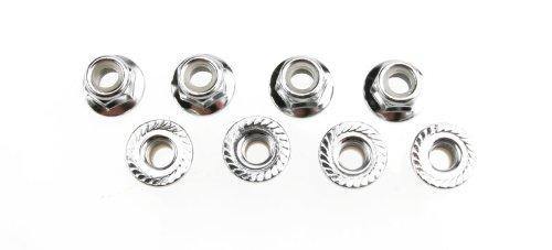 Traxxas 5147X Nuts 5mm flanged nylon locking (steel serrated) (8) - Excel RC