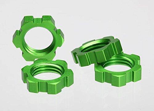 Traxxas 5353A Wheel nuts splined 17mm (green-anodized) (4) - Excel RC
