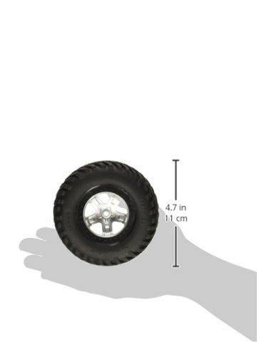 Traxxas 5873X Tires & wheels assembled glued (SCT satin chrome black beadlock style wheels SCT off-road racing tires foam inserts) (2) (4WD frontrear 2WD rear only) - Excel RC