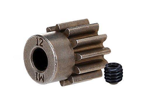 Traxxas 6485X Gear 12-T pinion (1.0 metric pitch) (fits 5mm shaft) set screw (for use only with steel spur gears) - Excel RC