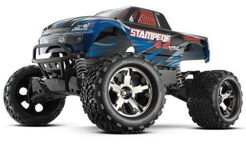 Traxxas 67086-4-BLUE Stampede 4X4 VXL 110 Scale Monster Truck with TQi Traxxas Link Ebled 2.4GHz Radio System & Traxxas Stability Magement (TSM) - Excel RC